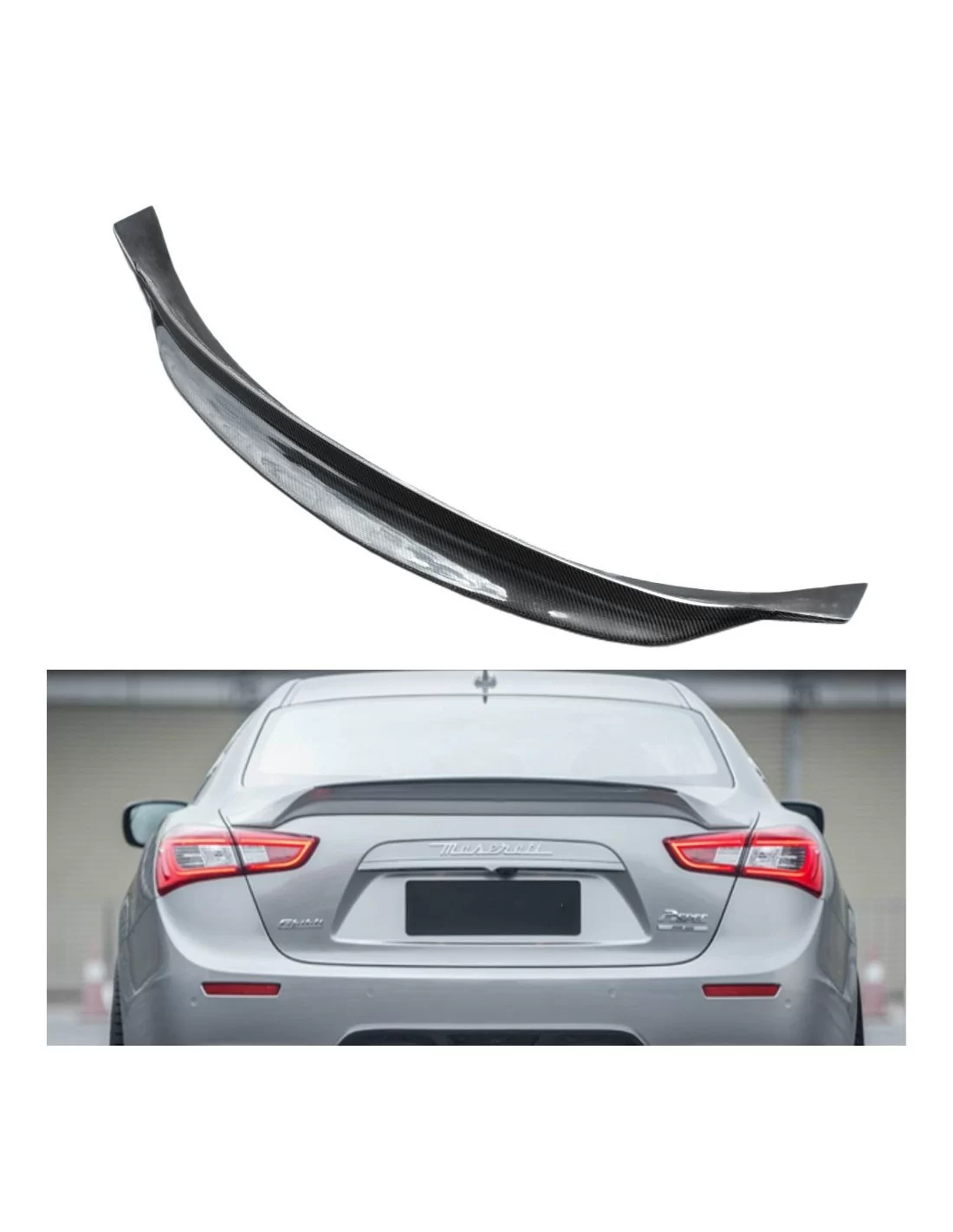 - Maserati - Węglowy spojler bagażnika Maserati Ghibli - 2 - Podnieś styl swojego Maserati Ghibli dzięki temu spojlerowi bagażn  - Maserati - Węglowy spojler bagażnika Maserati Ghibli - 2 - Podnieś styl swojego Maserati Ghibli dzięki temu spojlerowi bagażn