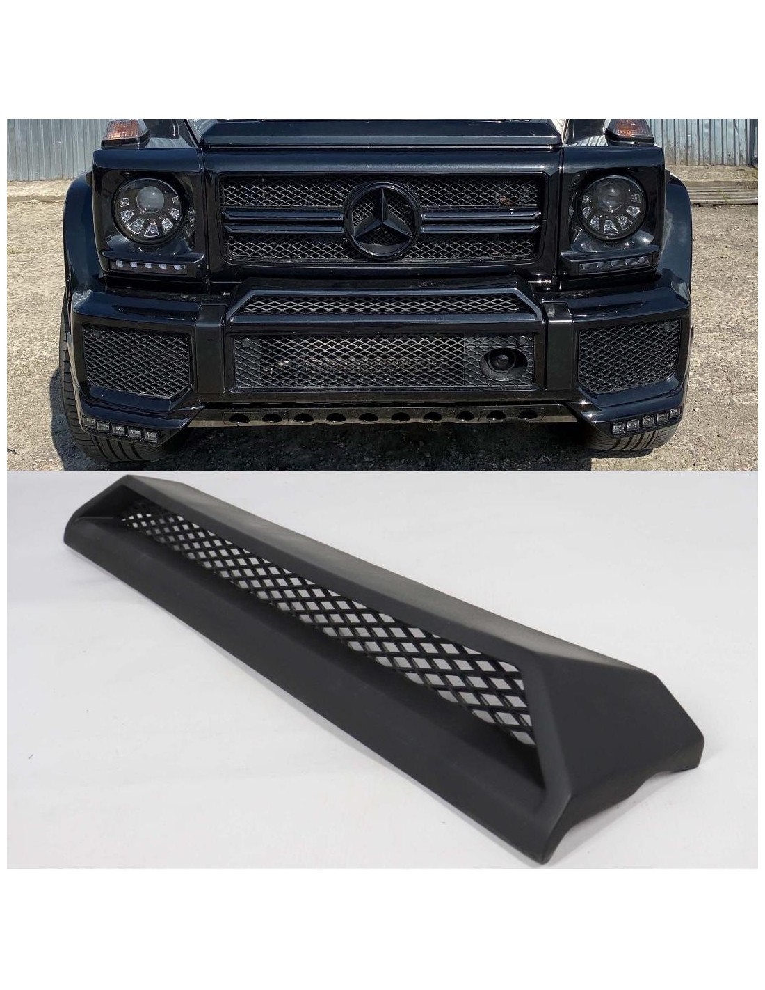  - Mercedes-Benz - Glasfiber främre AMG-stötfångare övre fäste för Mercedes-Benz W463 G-Klass - 1 - Köp Glasfiber främre AMG stö