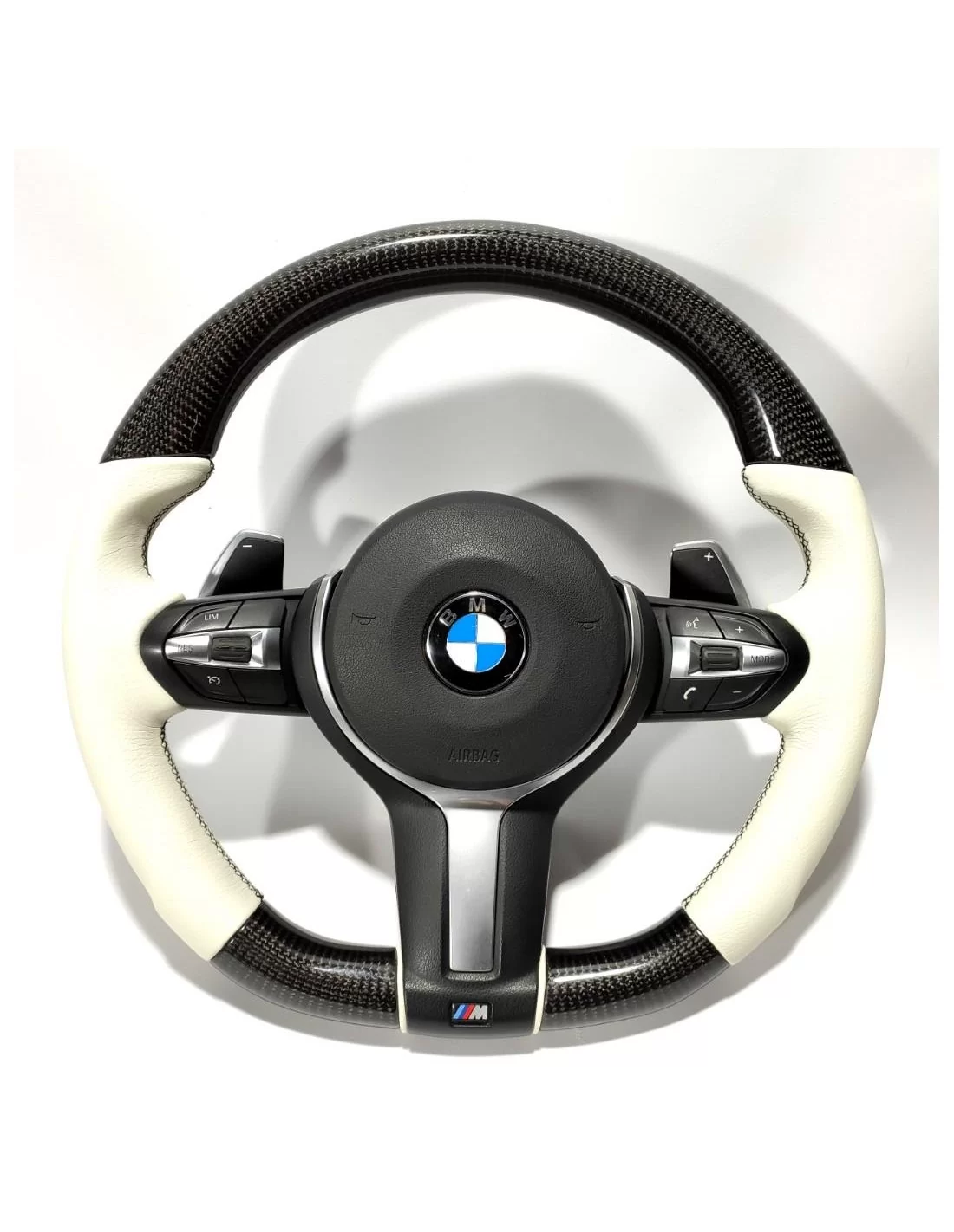 - Volante - BMW F30 F15 F16 Volante Carbono Cuero Blanco - 1 - ¡Comprar Volante BMW F30 F15 F16 de Cuero Blanco Carbono en Tune - Volante - BMW F30 F15 F16 Volante Carbono Cuero Blanco - 1 - ¡Comprar Volante BMW F30 F15 F16 de Cuero Blanco Carbono en Tune