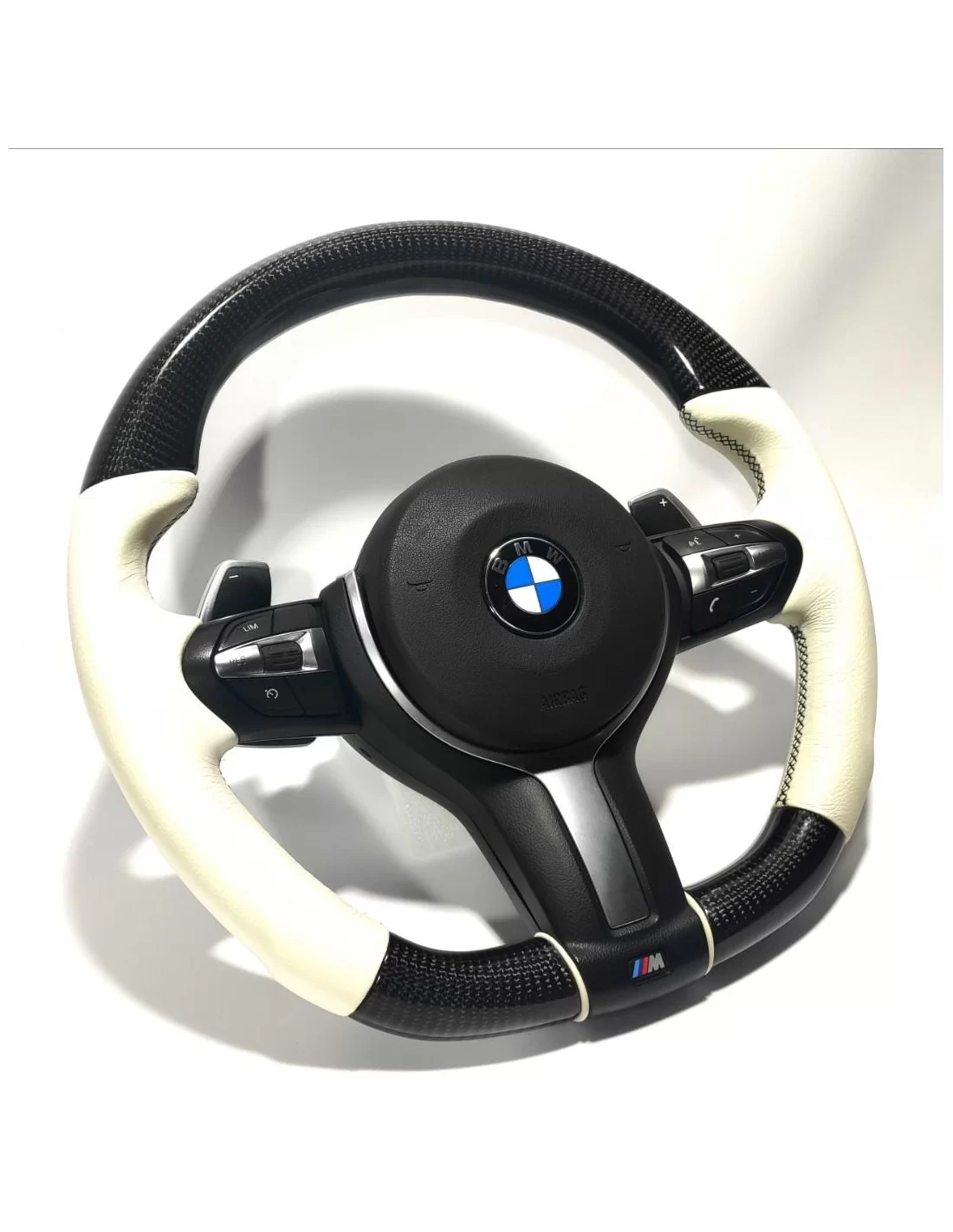 - Volante - BMW F30 F15 F16 Volante Carbono Cuero Blanco - 6 - ¡Comprar Volante BMW F30 F15 F16 de Cuero Blanco Carbono en Tune - Volante - BMW F30 F15 F16 Volante Carbono Cuero Blanco - 6 - ¡Comprar Volante BMW F30 F15 F16 de Cuero Blanco Carbono en Tune