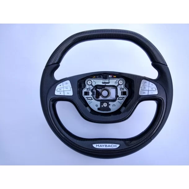  - Steering Wheels - Volante Maybach em fibra de carbono para Mercedes-Benz Maybach S-Class W222 - 2 - Eleve a sua experiência d