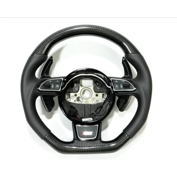  - Volant - Audi A4 S4 A5 S5 Q5 SQ5 Q7 RS5 RS6 Volant cuir carbone - 1 - Achetez le volant en cuir carbone de l'Audi A4 S4 A5 S5