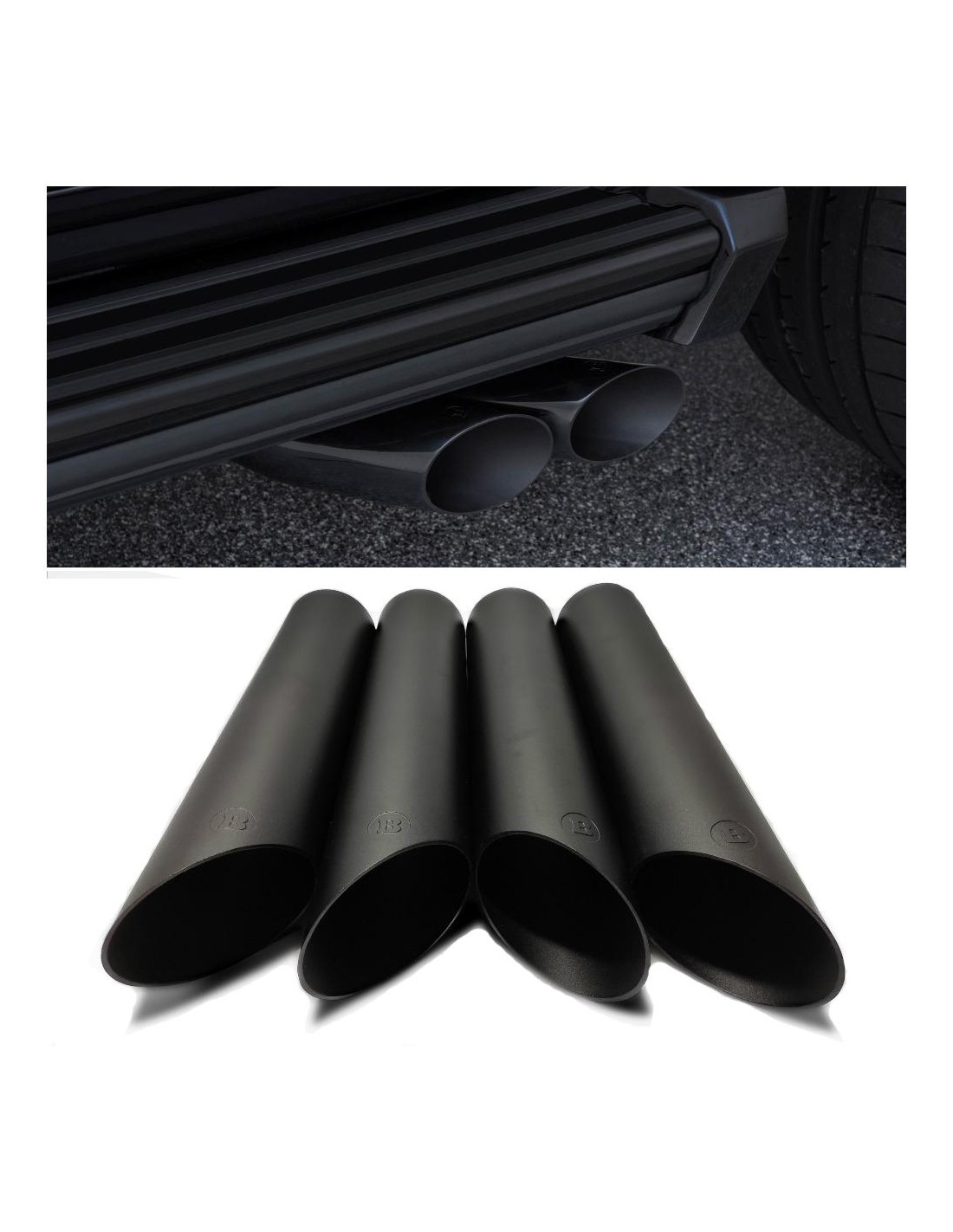 - Mercedes Benz - Acero inoxidable Brabus tubos de escape consejos negro para Mercedes-Benz Clase G W463A W464 - 1 - Actualice - Mercedes Benz - Acero inoxidable Brabus tubos de escape consejos negro para Mercedes-Benz Clase G W463A W464 - 1 - Actualice