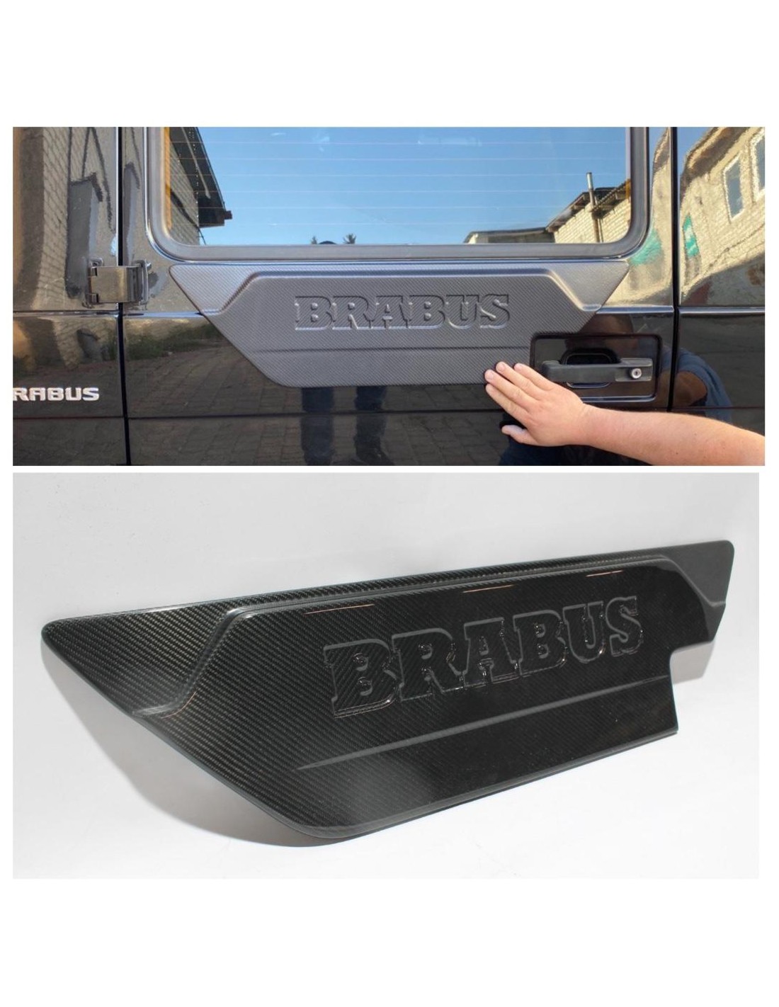 - Mercedes Benz - Сarbonfaser Brabus Hintertüraufsatz für Mercedes-Benz W463 G-Klasse - 1 - Brabus Heckklappenaufsatz aus Kohle  - Mercedes Benz - Сarbonfaser Brabus Hintertüraufsatz für Mercedes-Benz W463 G-Klasse - 1 - Brabus Heckklappenaufsatz aus Kohle