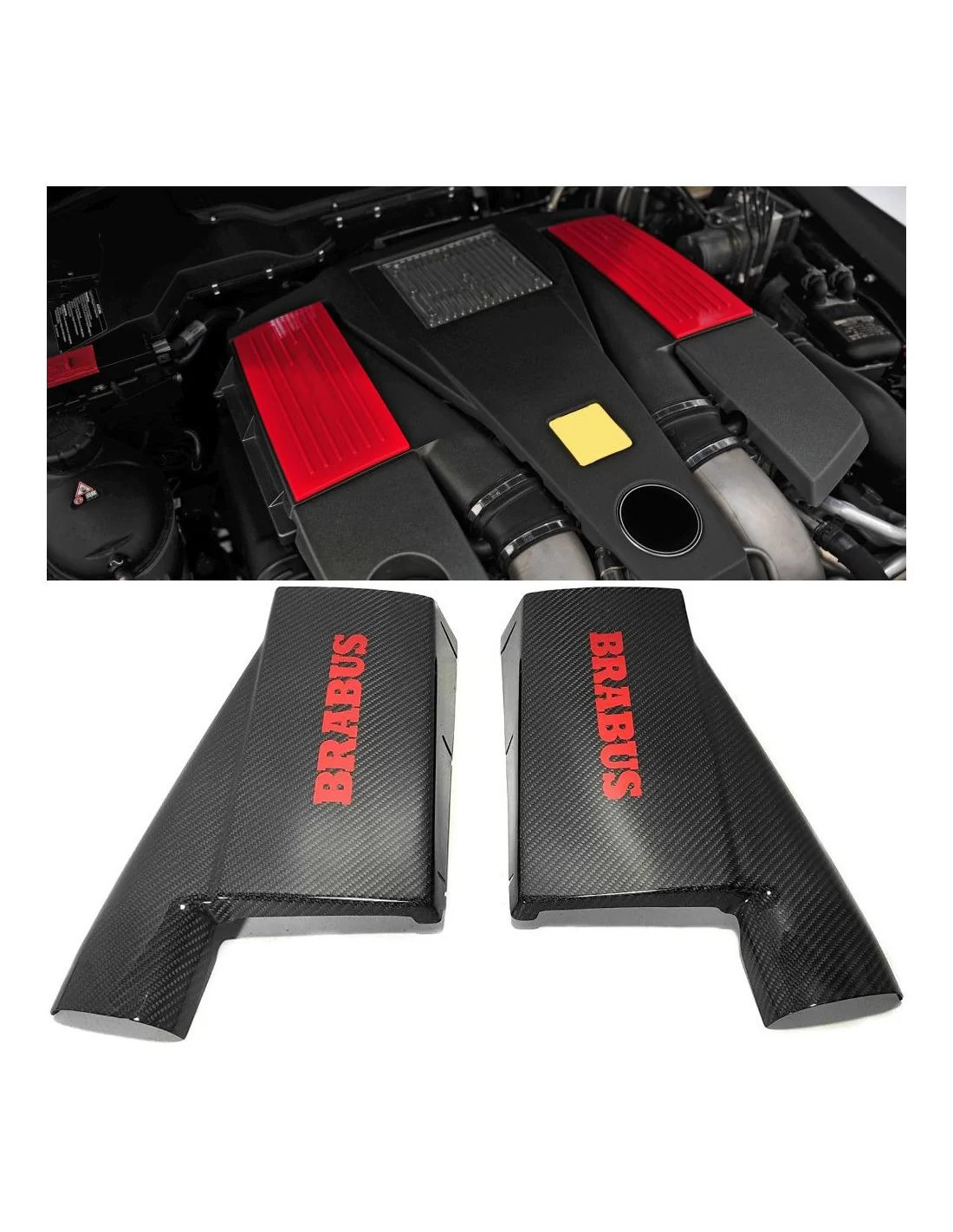  - Mercedes Benz - Juego de tapas de filtro de aire del motor de fibra de carbono para Mercedes-Benz W463 Clase G G63 - 7 - ¡Com