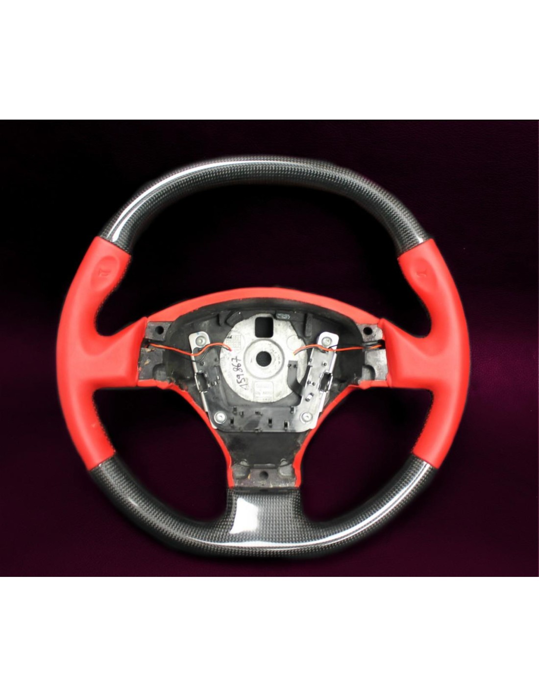  - Volante - Volante Ferrari F430 Cuero Carbono Rojo - 1 - ¡Eleve su Ferrari F430 con nuestro volante de cuero rojo carbono en T