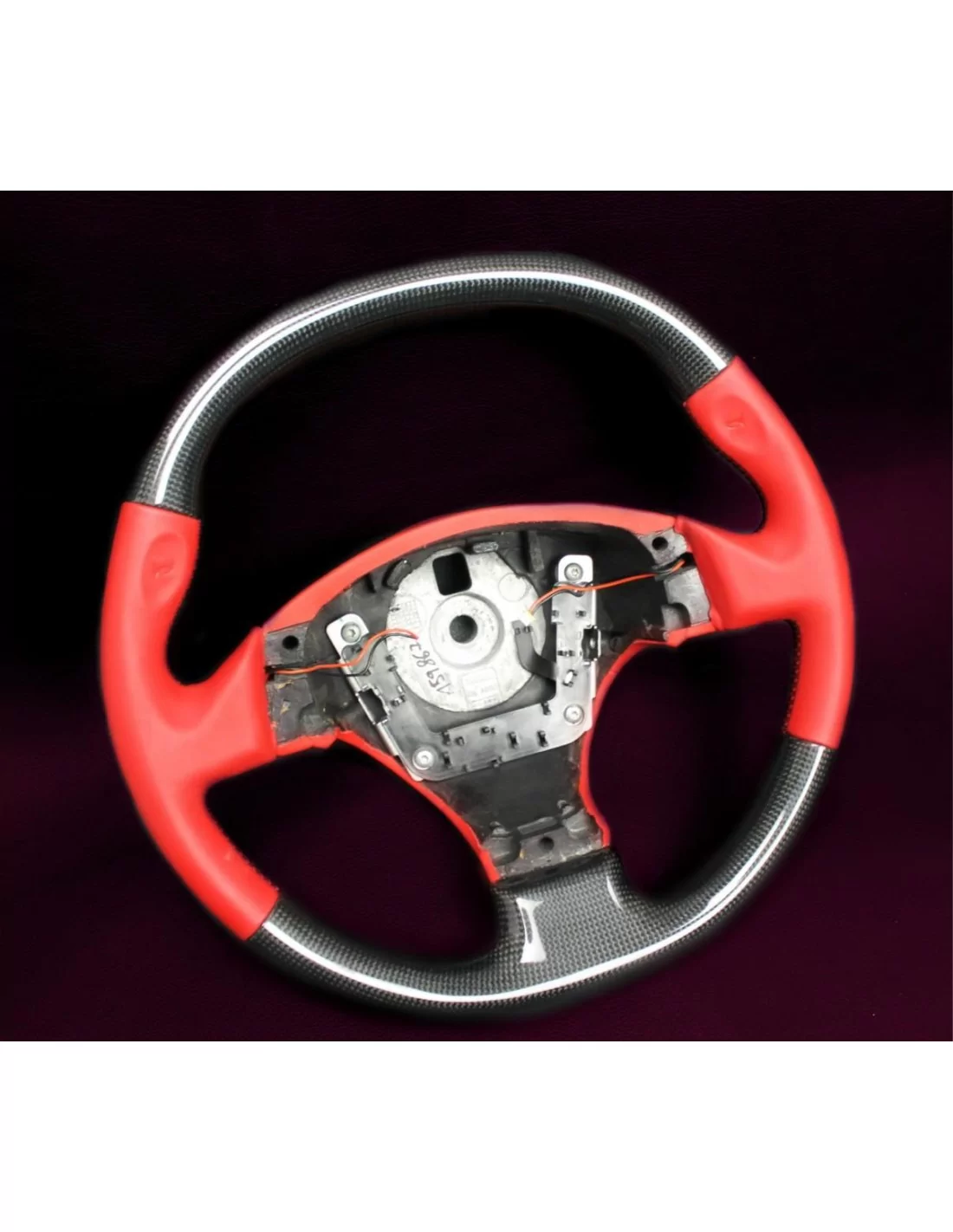  - Steering Wheels - Volante Ferrari F430 em pele vermelha carbono - 3 - Eleve o seu Ferrari F430 com o nosso Volante em Couro V