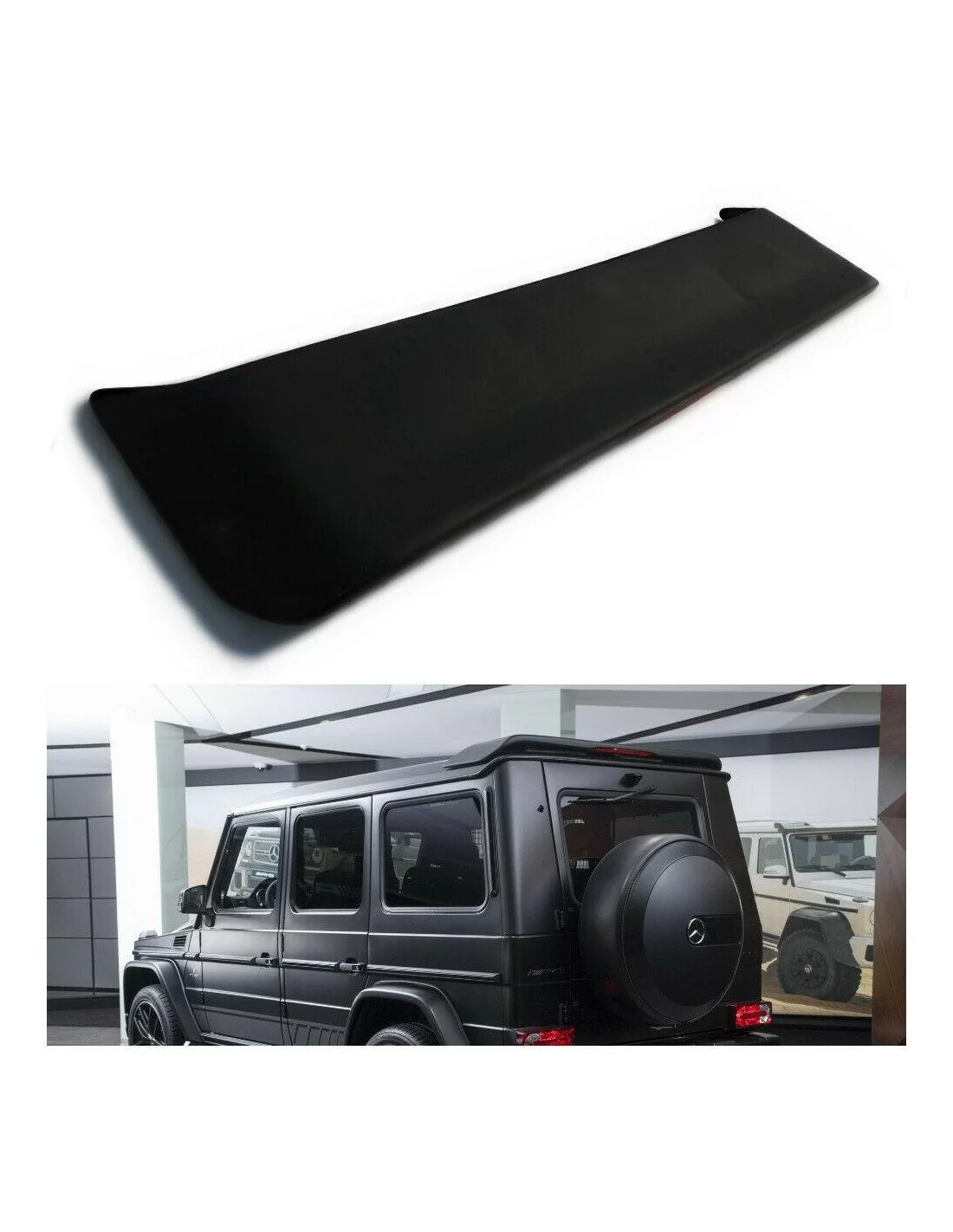  - Mercedes-Benz - Spoiler de tejadilho traseiro em fibra de vidro com luz de travagem para Mercedes-Benz W463 Classe G - 1 - Co