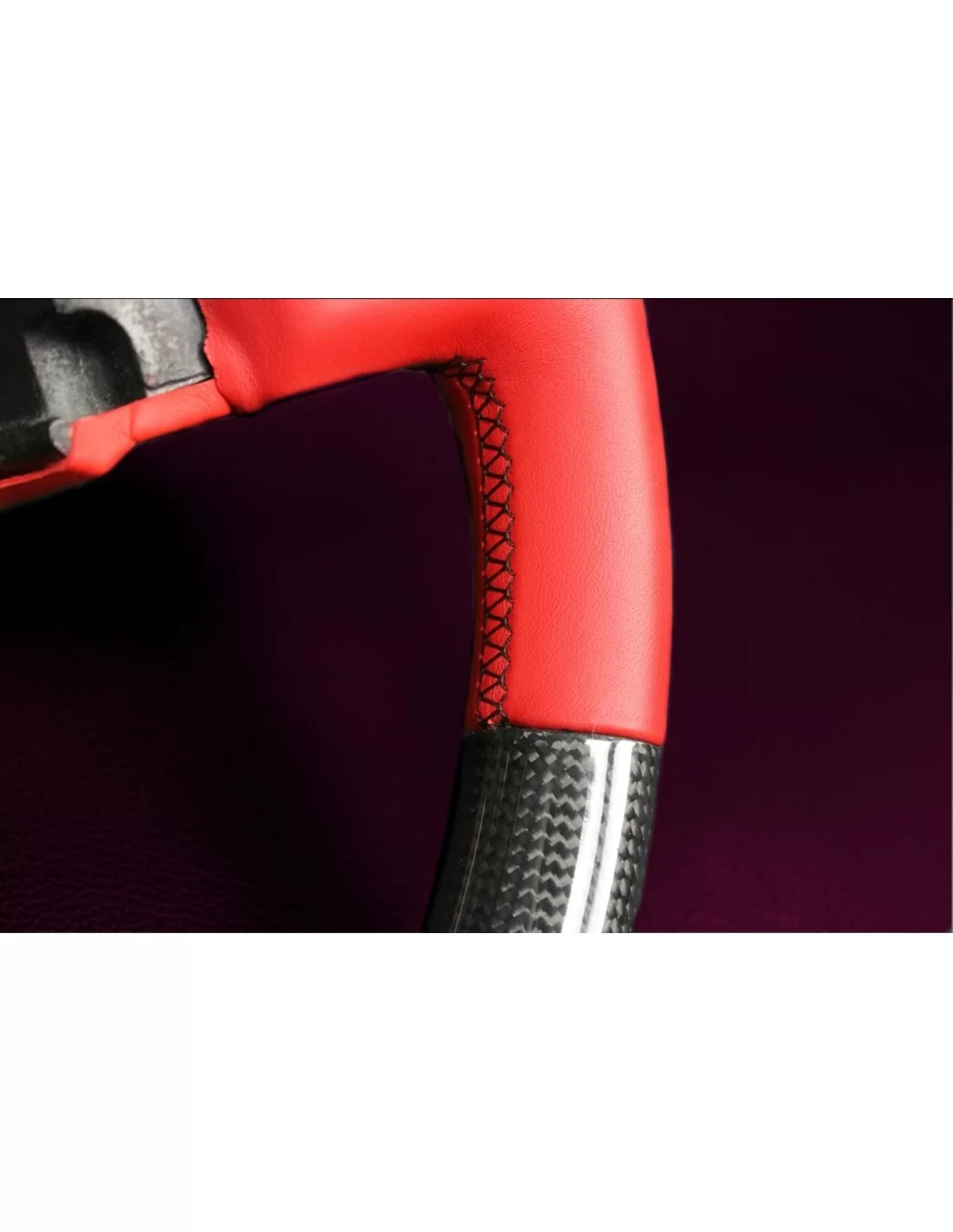  - Steering Wheels - Volante Ferrari F430 em pele vermelha carbono - 6 - Eleve o seu Ferrari F430 com o nosso Volante em Couro V