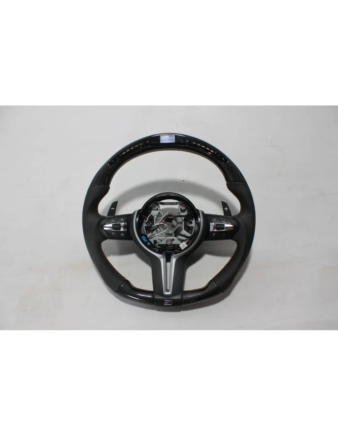  - Steering Wheels - BMW F80 F81 F82 F83 F85 F86 M3 M4 M2 X5m X6m Кермо з карбонової шкіри зі світлодіодною панеллю - 1 - Піднім