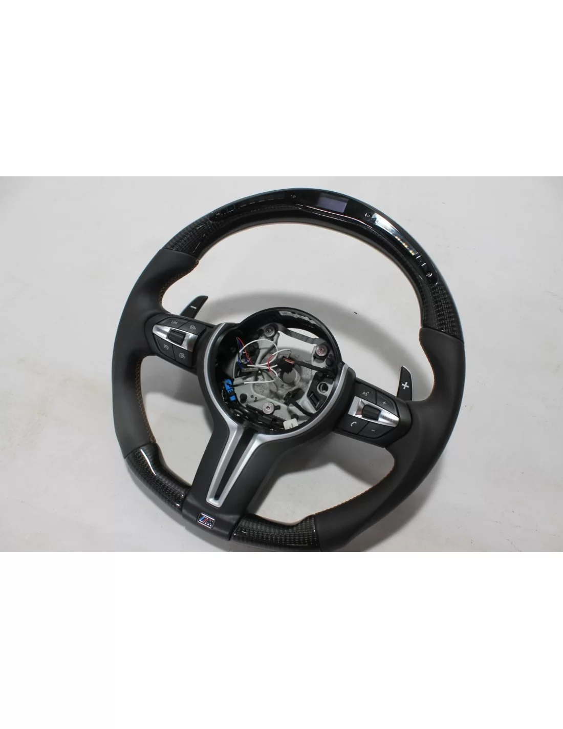  - Steering Wheels - BMW F80 F81 F82 F83 F85 F86 M3 M4 M2 X5m X6m Кермо з карбонової шкіри зі світлодіодною панеллю - 5 - Піднім