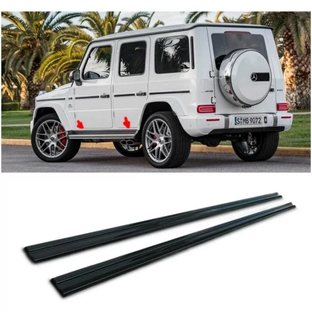  - Mercedes Benz - Dolne listwy wejściowe z włókna węglowego do Mercedes-Benz W463a W464 G-Class - 1 - Ulepsz swój Mercedes-Benz