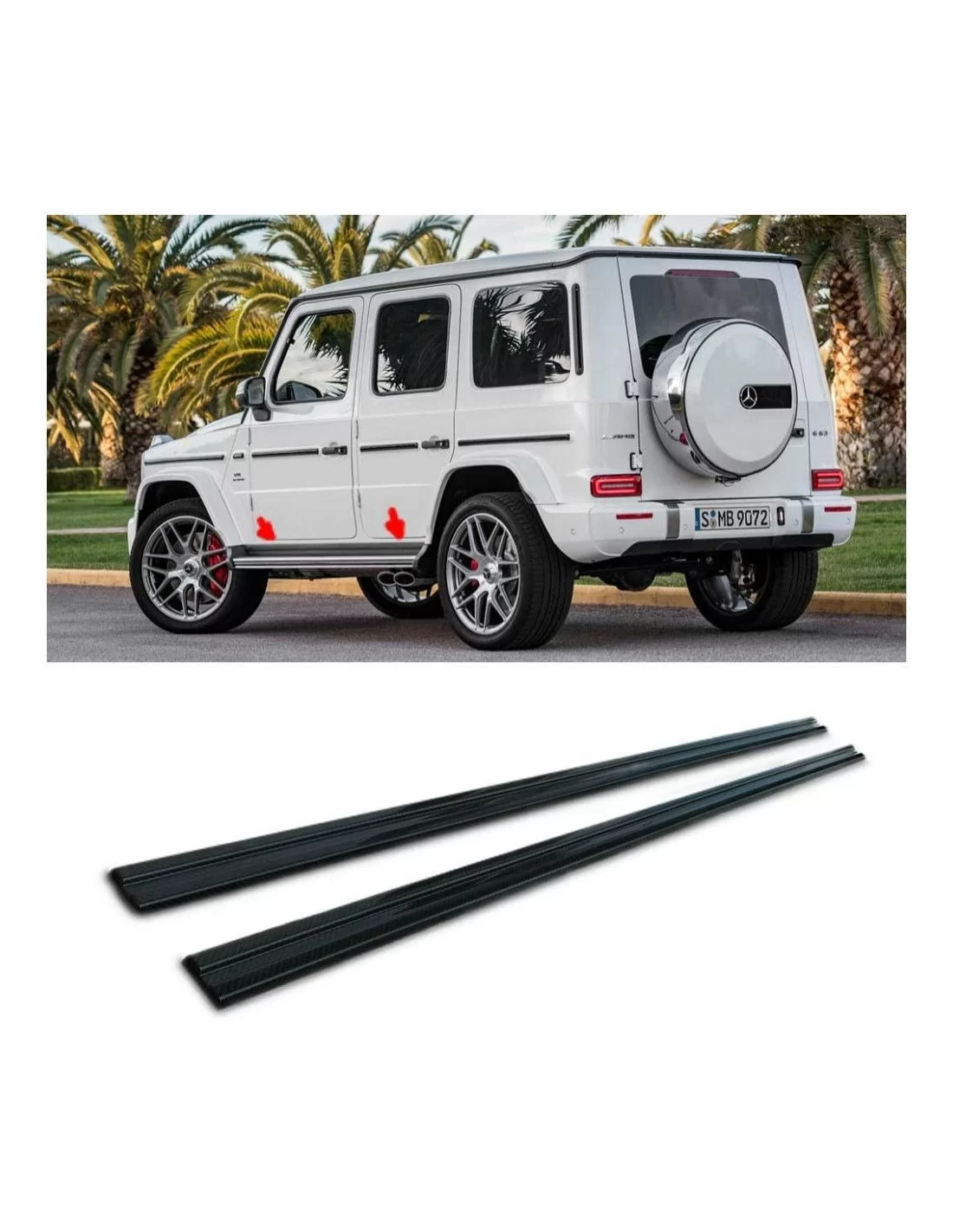  - Mercedes-Benz - 用于梅赛德斯-奔驰 W463a W464 G 级轿车的碳纤维下入口饰条 - 1 - 为您的梅赛德斯-奔驰 W463A W464 升级碳纤维下入口模制饰条，提供时尚的外观和更高的耐用性！✅❗️