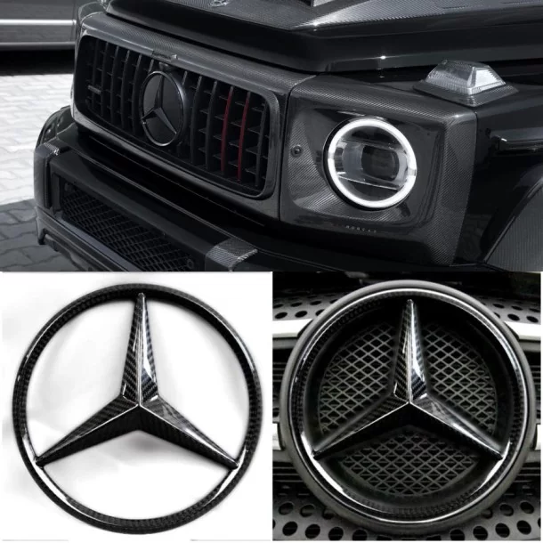  - logo & Emblems - Grille de calandre en fibre de carbone pour Mercedes-Benz W463a W464 G-Class G-Wagon - 1 - Achetez les emblè