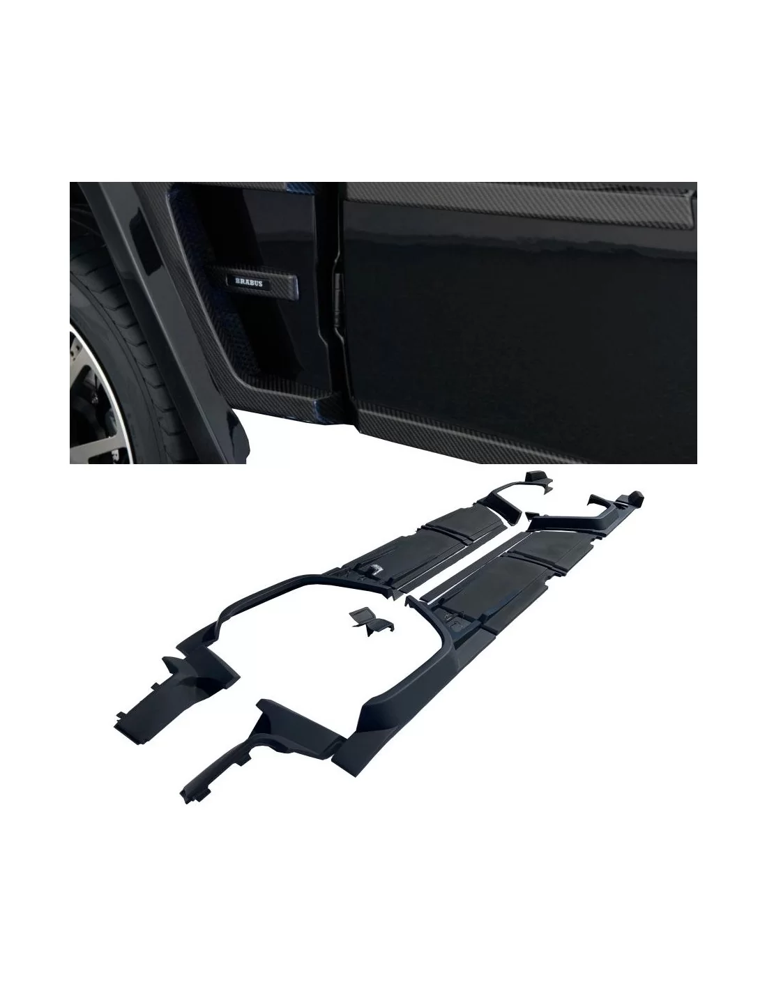  - Mercedes Benz - Kit de carrocería Brabus Fiberglass Widestar con elementos de carbono para Mercedes-Benz Clase G W463 (23 ele