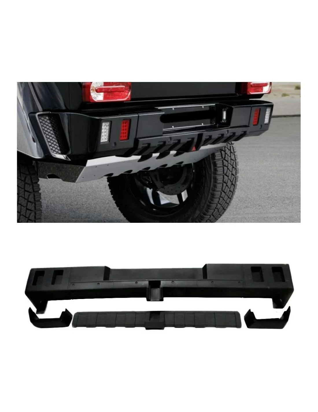 - Mercedes Benz - Paraurti posteriore Brabus in vetroresina con diffusore per Mercedes-Benz W463 G-wagon - 8 - Acquista il para  - Mercedes Benz - Paraurti posteriore Brabus in vetroresina con diffusore per Mercedes-Benz W463 G-wagon - 8 - Acquista il para