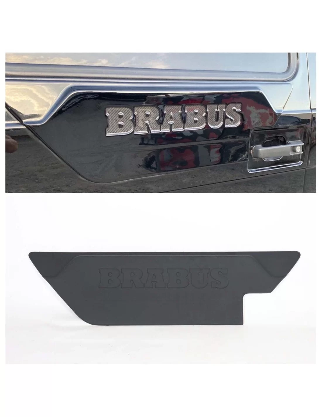  - Mercedes Benz - Glasfaser Brabus Türaufsatz hinten für Mercedes-Benz G-Wagon W463 - 1 - Brabus Heckscheibenaufsatz aus Glasfa
