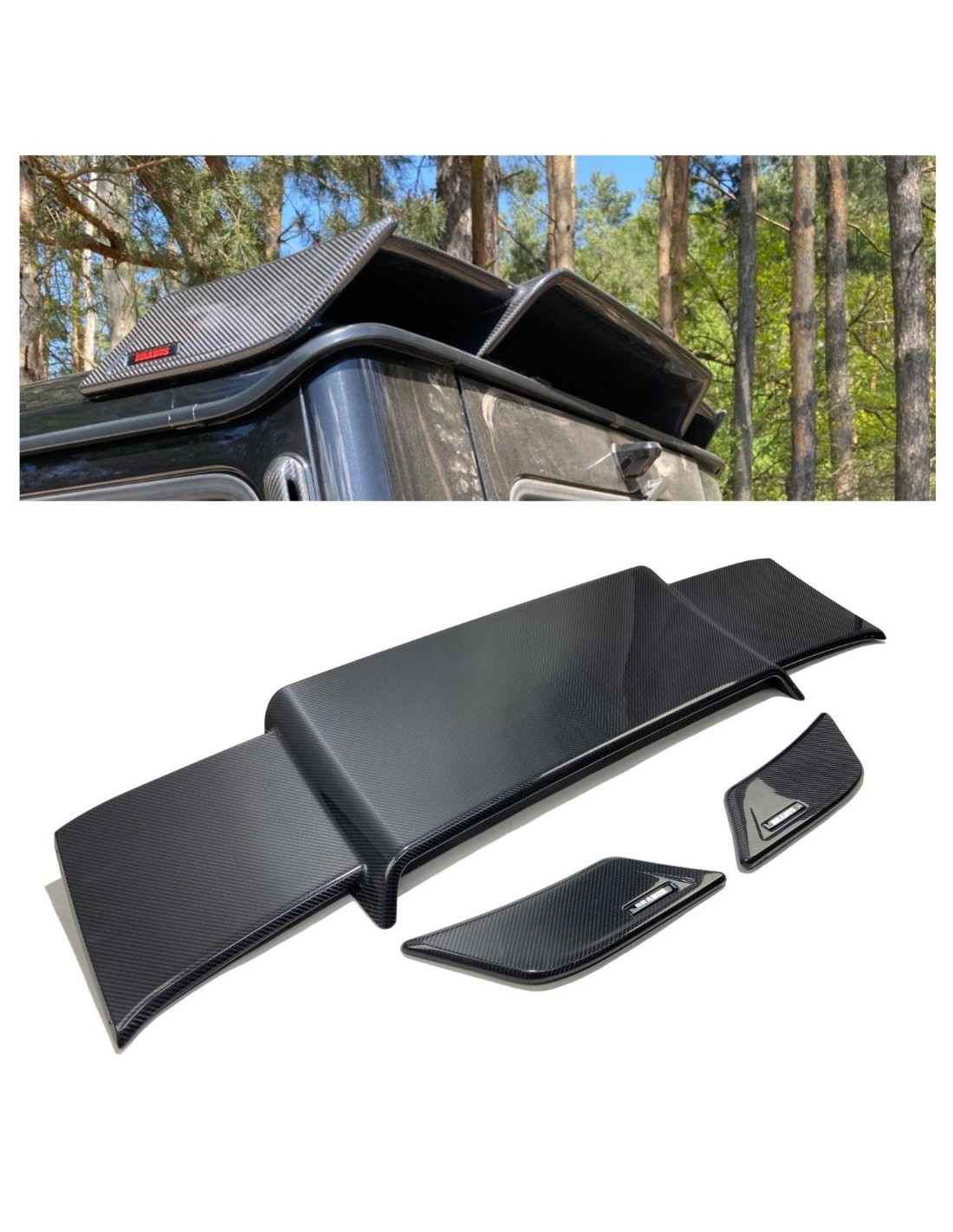  - Mercedes Benz - Becquet arrière en fibre de carbone Brabus pour Mercedes-Benz W463 G-Wagon Classe G - 1 - Achetez l'aileron d