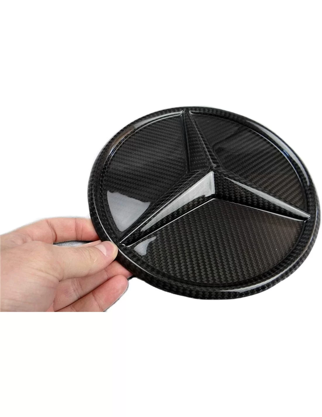 - Logos & Emblems - Grelha frontal em fibra de carbono estilo estrela emblema sólido logotipo para Mercedes-Benz W463 G-Class G  - Logos & Emblems - Grelha frontal em fibra de carbono estilo estrela emblema sólido logotipo para Mercedes-Benz W463 G-Class G