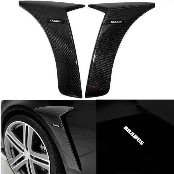  - Mercedes Benz - Mercedes W222 2013-2020 Classe S in fibra di carbonio parafanghi Flaps Fangs compatibile con Brabus stile Roc