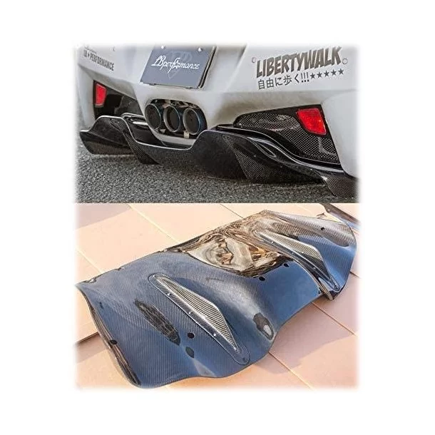 Ferrari 458 Italia Liberty Walk Tylny zderzak Dyfuzor z włókna węglowego Zamiennik Wydajność Nowy Ferrari, Ferrari 458 Ferrari