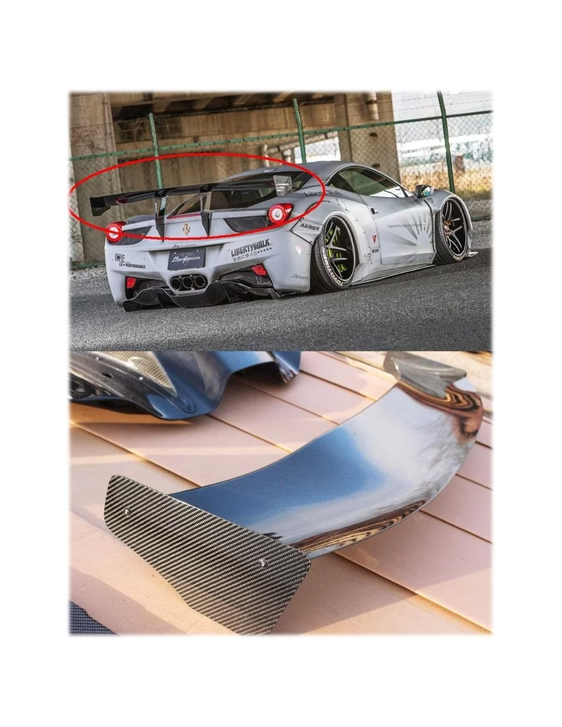 - Ferrari - Ferrari 458 Italia Liberty Walk Carbon Spoiler - 1 - Veredeln Sie Ihren Ferrari 458 Italia mit dem Liberty Walk Car - Ferrari - Ferrari 458 Italia Liberty Walk Carbon Spoiler - 1 - Veredeln Sie Ihren Ferrari 458 Italia mit dem Liberty Walk Car