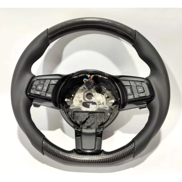  - Steering Wheels - Jaguar F-Type XF Steering Wheel Carbon Leather - 1 - Elevate your Jaguar F-Type or XF with our Carbon Leath