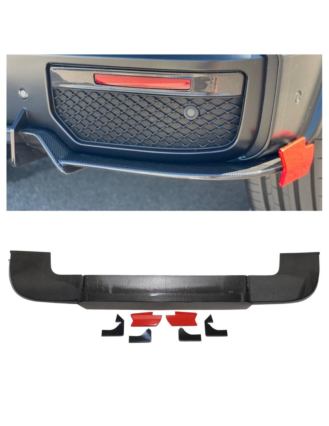 Kolfiber BRABUS G900 Rocket edition bakre diffusor för Mercedes-Benz W463a W464 Mercedes-Benz, Mercedes-Benz G-Class 2018+ (W463 Kolfiber BRABUS G900 Rocket edition bakre diffusor för Mercedes-Benz W463a W464 Mercedes-Benz, Mercedes-Benz G-Class 2018+ (W463