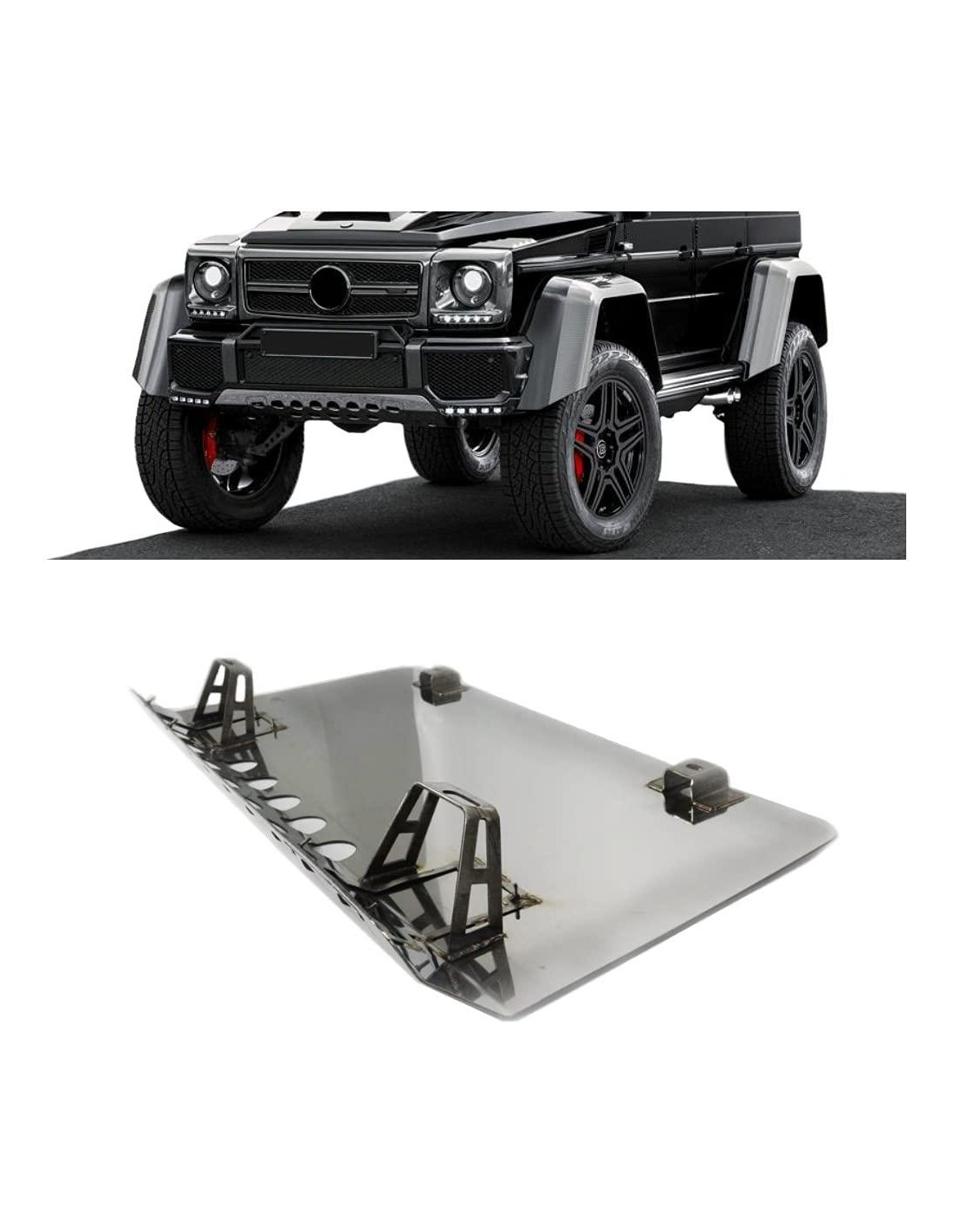 - Mercedes-Benz - Frontplåt i rostfritt stål till Mercedes-Benz 4x4 W463 G-Klass - 1 - Köp en främre avåkningsskyddsplåt i rost  - Mercedes-Benz - Frontplåt i rostfritt stål till Mercedes-Benz 4x4 W463 G-Klass - 1 - Köp en främre avåkningsskyddsplåt i rost