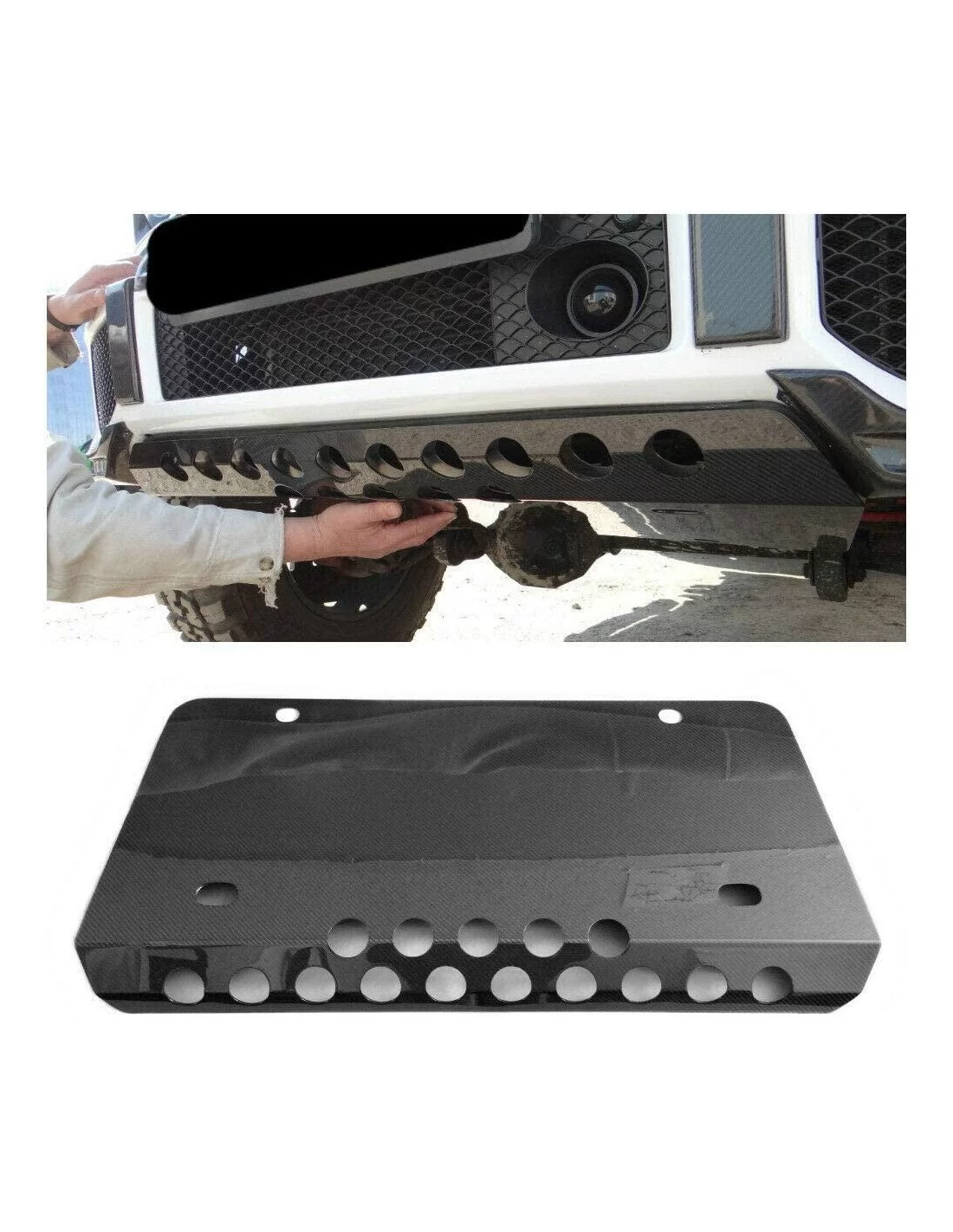  - Mercedes Benz - Plaque de protection avant en carbone pour Mercedes-Benz 4x4 W463 Classe G - 1 - Acheter une Plaque de protec