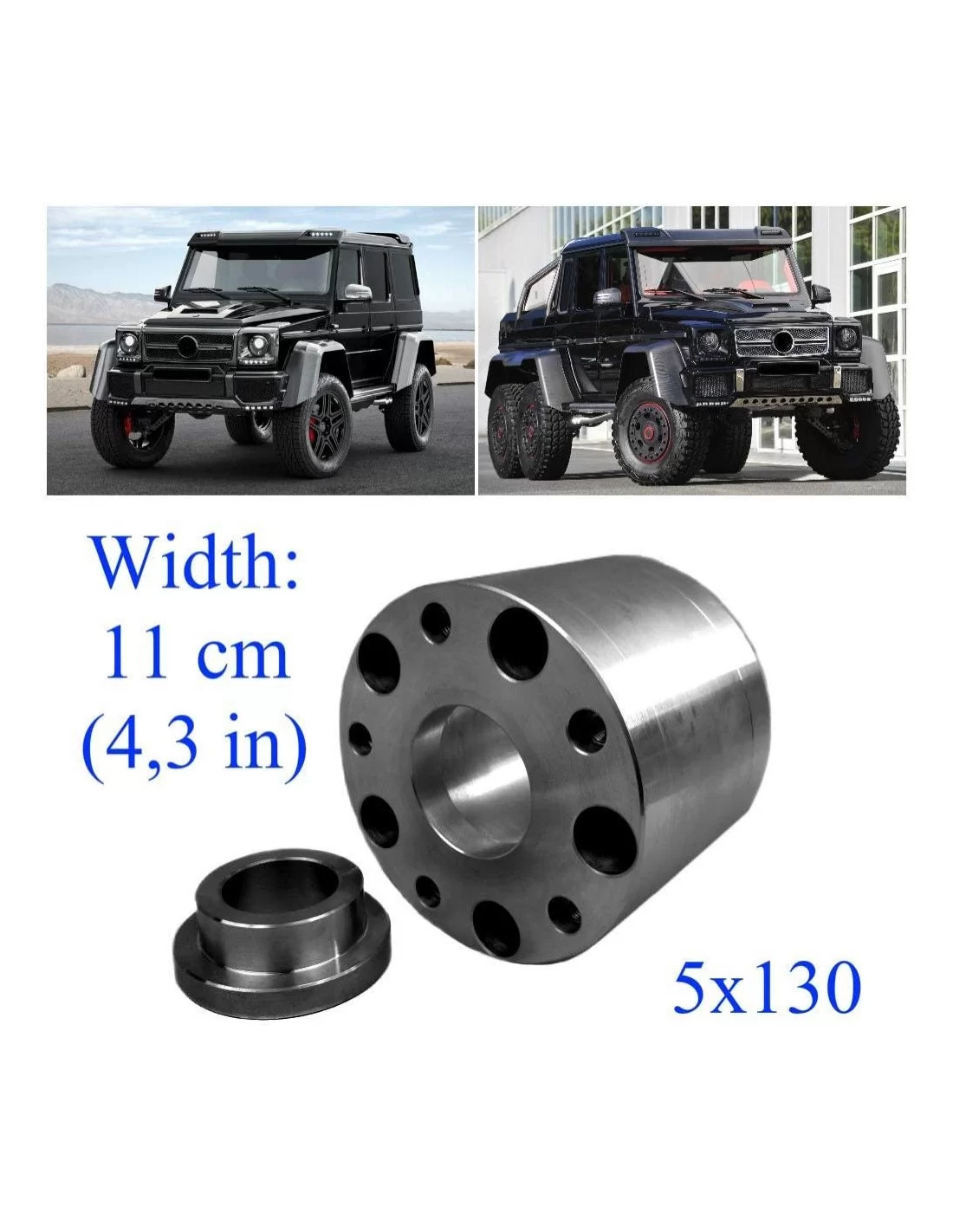  - Mercedes Benz - Alluminio Acciaio Distanziali ruota enormi adattatori Mercedes Classe G W463 4x4 - 1 - Acquista i distanziali