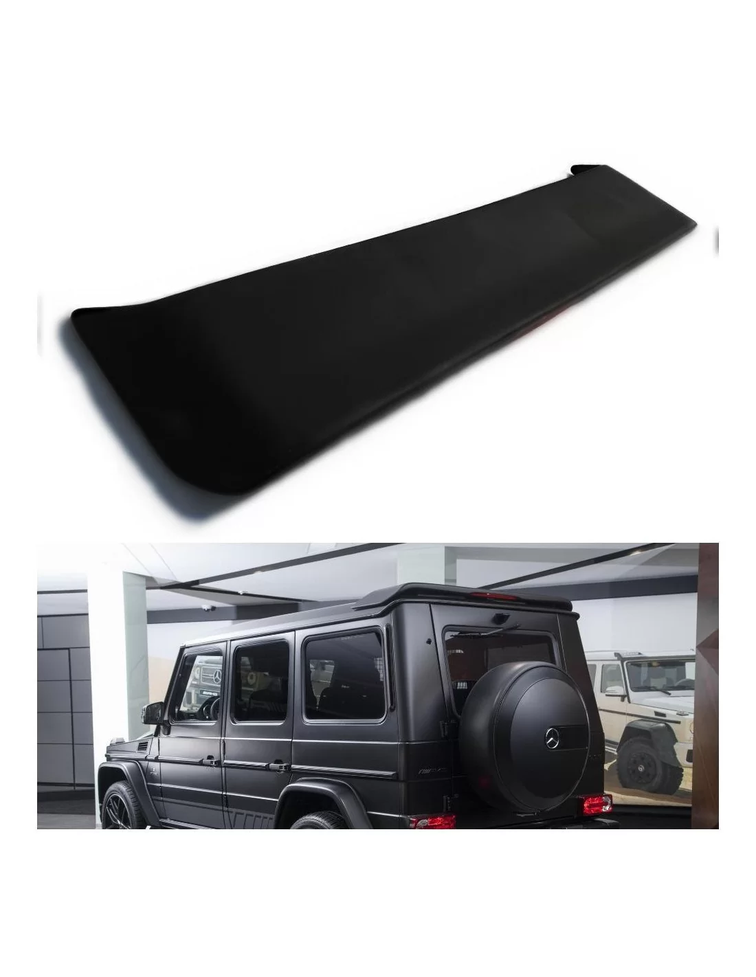 - Mercedes-Benz - Mercedes-Benz W463 G-Wagon glasvezel dakspoiler achter met stoplicht - 1 - Upgrade je Mercedes-Benz W463 met - Mercedes-Benz - Mercedes-Benz W463 G-Wagon glasvezel dakspoiler achter met stoplicht - 1 - Upgrade je Mercedes-Benz W463 met