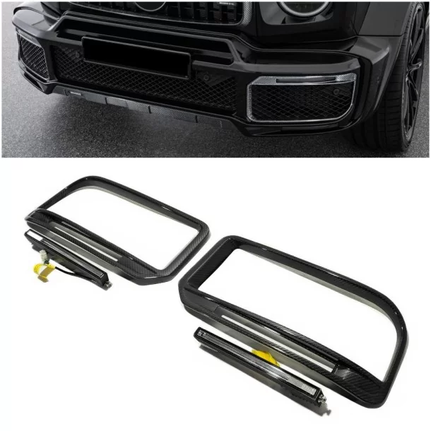 碳纤维前保险杠框架，带 LED 灯 Widestar Brabus for Mercedes-Benz W463A G... Mercedes-Benz, Mercedes-Benz G-Class 2018+ (W463A), Lighting Elem