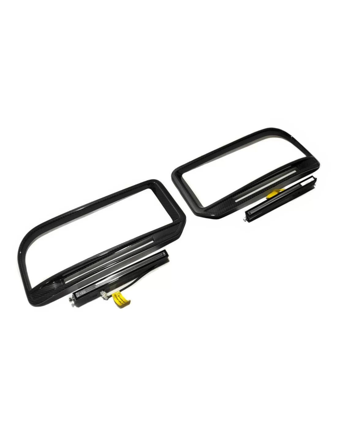 Сarbon fiber front bumper frames insertions with led lights Widestar Brabus for Mercedes-Benz W463A G... Mercedes-Benz, Mercedes Сarbon fiber front bumper frames insertions with led lights Widestar Brabus for Mercedes-Benz W463A G... Mercedes-Benz, Mercedes