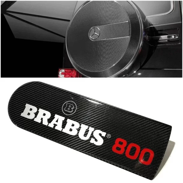  - logo & Emblems - Stemma in fibra di carbonio logo per copriruota di scorta posteriore BRABUS 800 Mercedes-Benz W463A W464 Cla