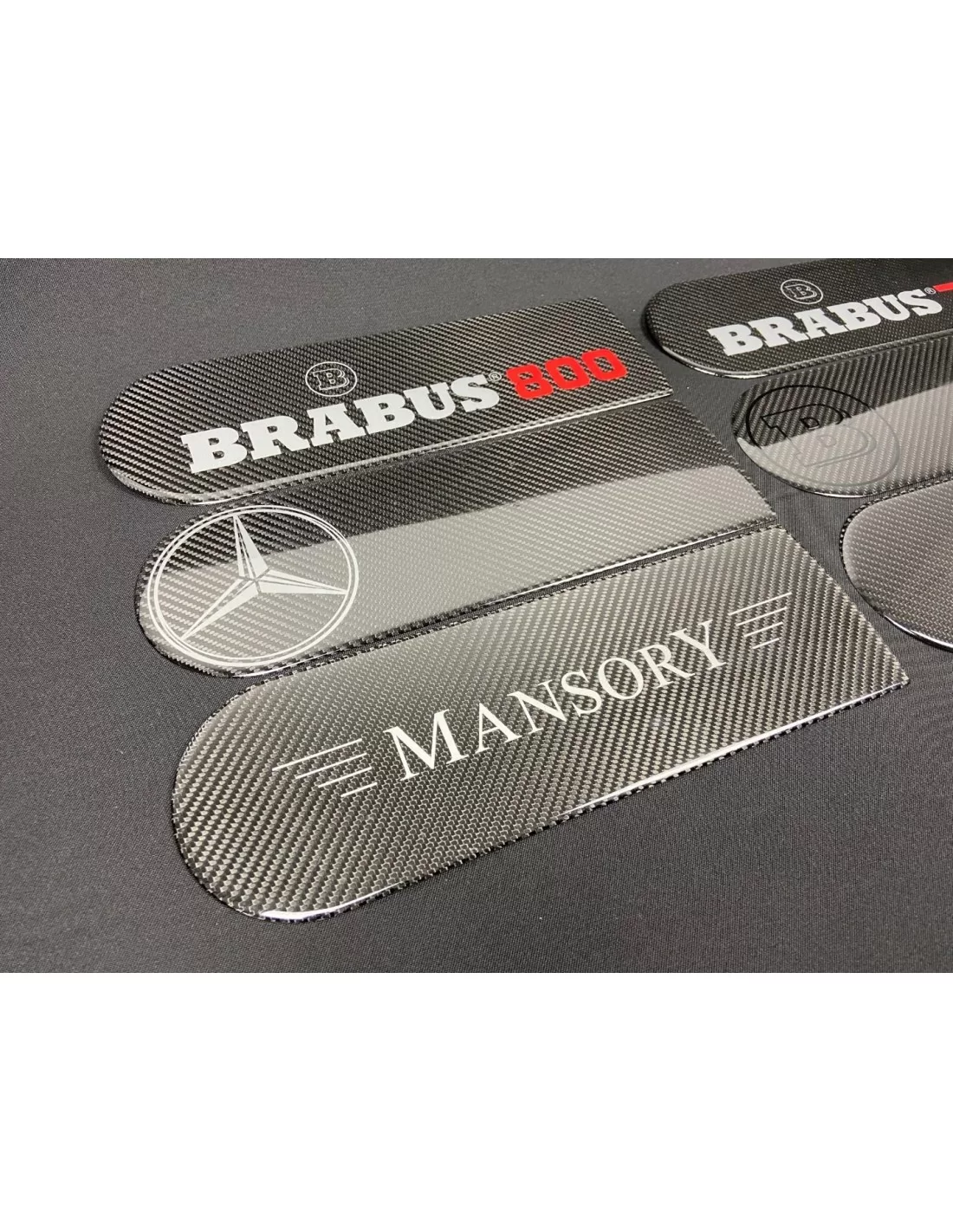  - logo & Emblems - Carbon-Plakette Emblem Logo für Reserveradabdeckung BRABUS 800 Mercedes-Benz W463A W464 G-Klasse G-Wagon - 7