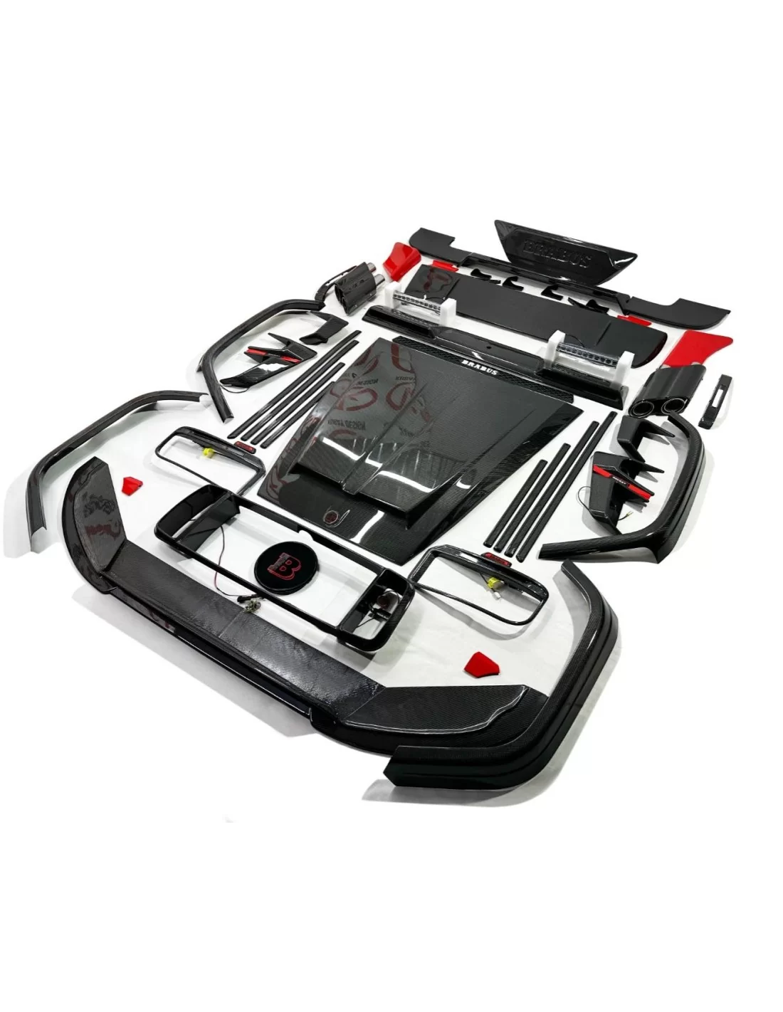 - Mercedes Benz - Kit de carrocería de fibra de carbono Brabus Rocket estilo G900 + kit de carrocería de plástico Widestar para - Mercedes Benz - Kit de carrocería de fibra de carbono Brabus Rocket estilo G900 + kit de carrocería de plástico Widestar para