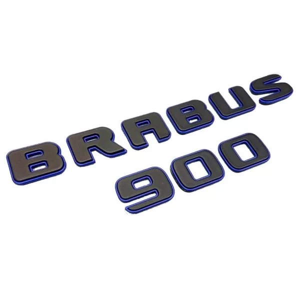  - logo & Emblems - Badges métalliques Brabus 900 style bleu pour Mercedes-Benz - 1 - Achetez les badges métalliques Brabus 900 
