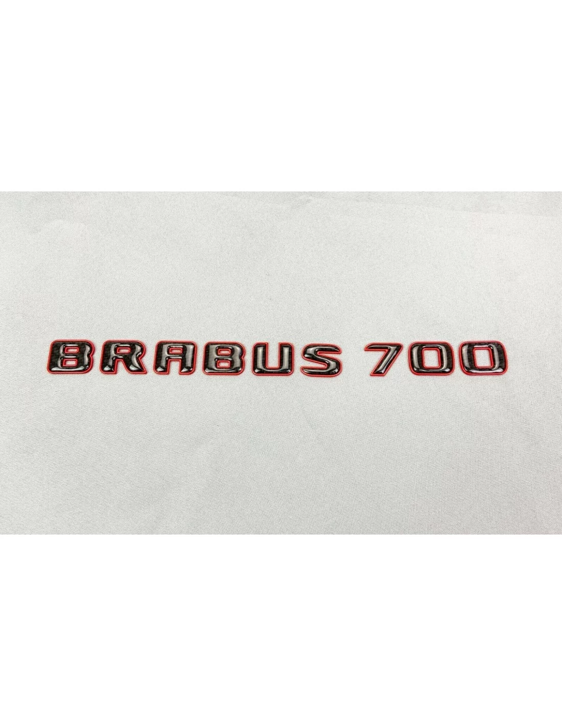  - logo & Emblems - Logo Brabus 700 métallisé rouge avec carbone pour Mercedes-Benz W463A W464 Classe G - 6 - Achetez l'emblème 