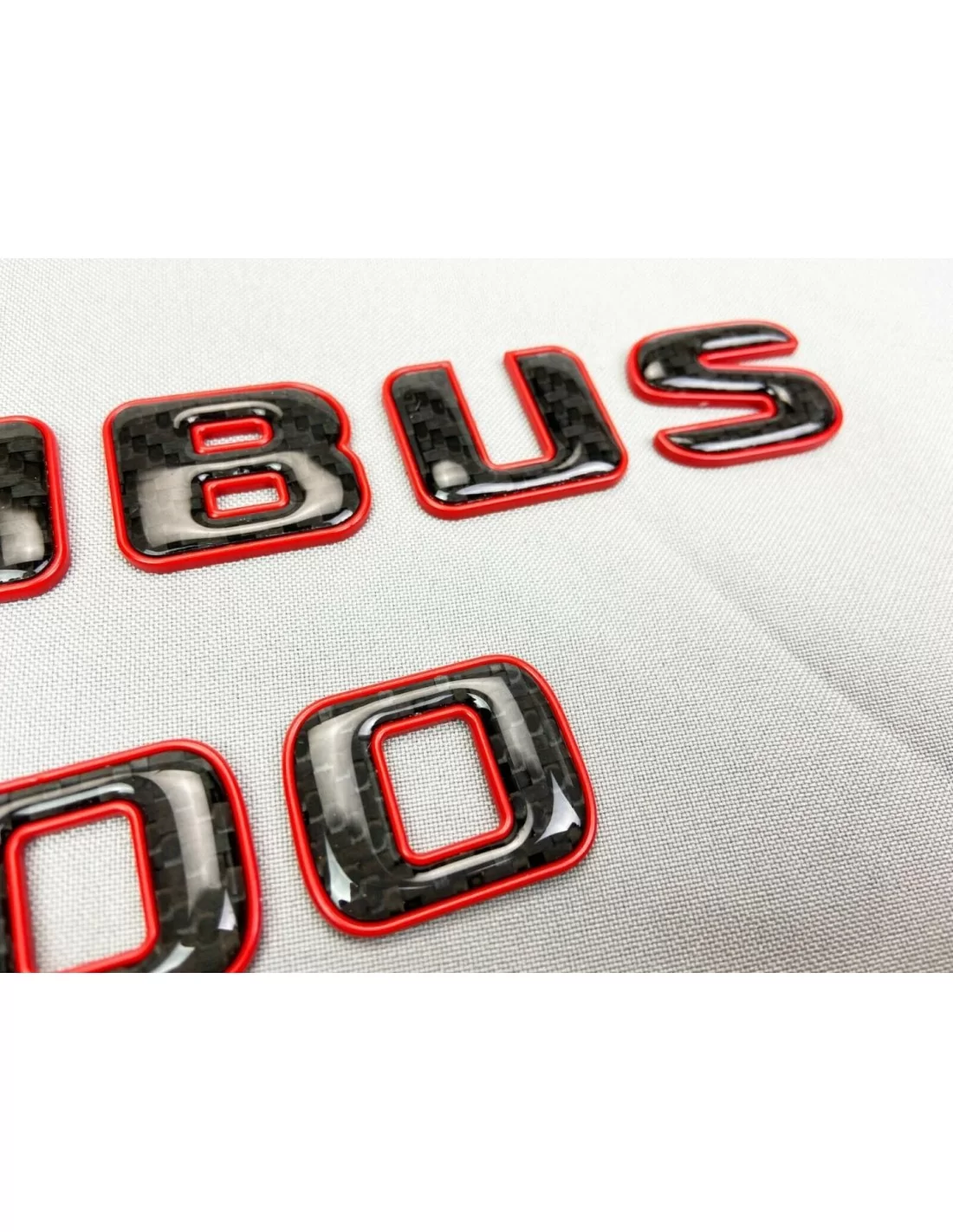  - logo & Emblems - Logo Brabus 700 métallisé rouge avec carbone pour Mercedes-Benz W463A W464 Classe G - 9 - Achetez l'emblème 