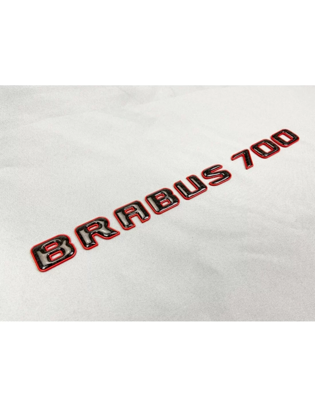  - logo & Emblems - Emblema Brabus 700 metallizzato rosso con carbonio per Mercedes-Benz Classe G W463A W464 - 10 - Acquista l'e