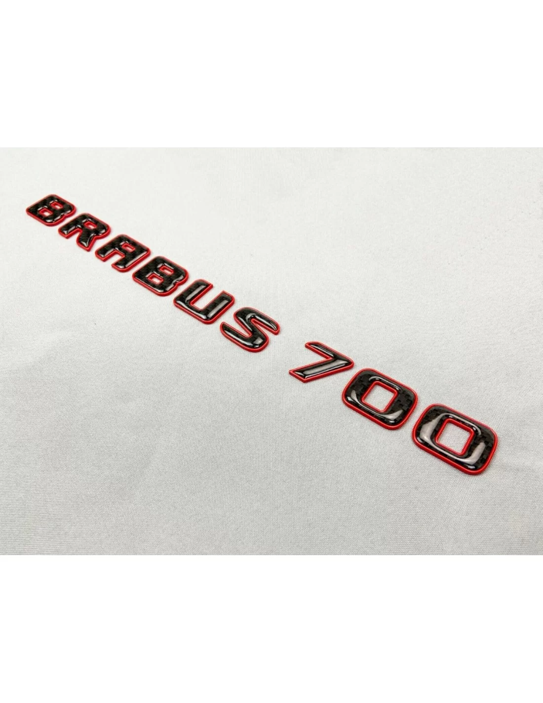  - logo & Emblems - Logo Brabus 700 métallisé rouge avec carbone pour Mercedes-Benz W463A W464 Classe G - 11 - Achetez l'emblème