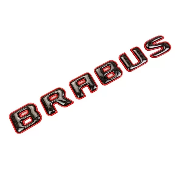  - logo & Emblems - Metallische Brabus-Emblem-Plakette rot mit Carbon für Mercedes-Benz - 1 - Kaufen Sie das Metallic Brabus Emb