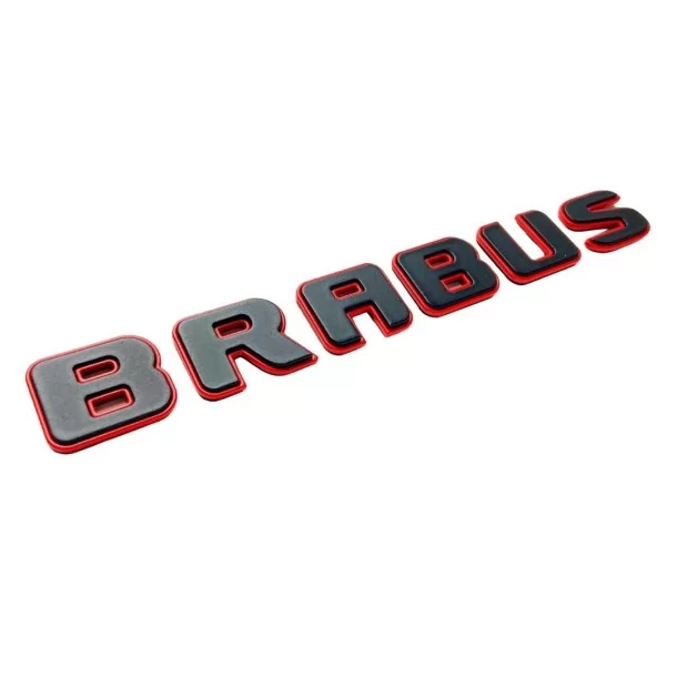  - logo & Emblems - Metallic Brabus schwarz mit rotem Emblem Abzeichen für Kofferraum Mercedes - 1 - Kaufen Sie das Metallic Bra