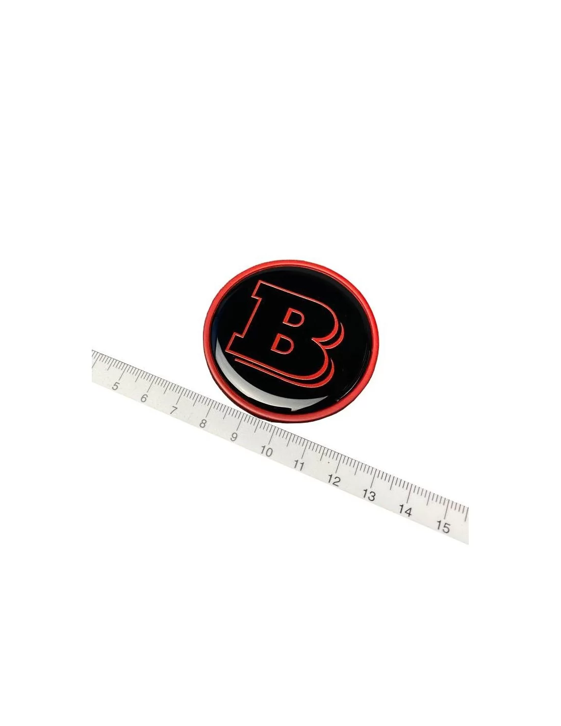  - logo & Emblems - Écope de capot à logo Brabus noir et rouge métallisé à 2 composants Mercedes W463 W463A W464 Classe G - 2 - 