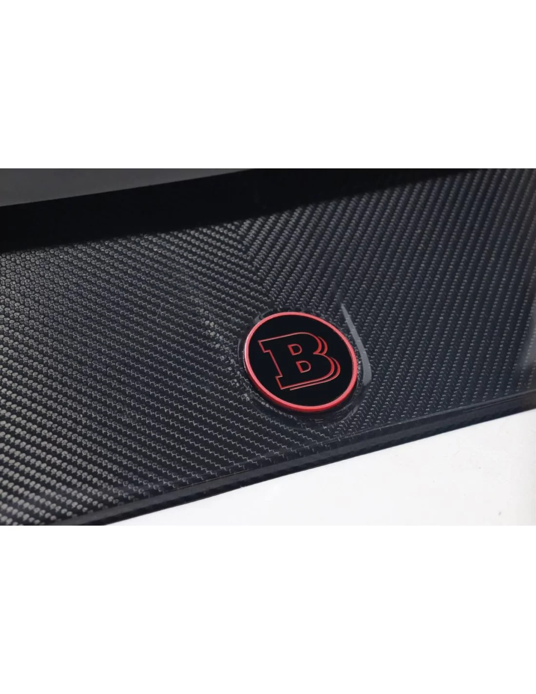 - logo & Emblems - Écope de capot à logo Brabus noir et rouge métallisé à 2 composants Mercedes W463 W463A W464 Classe G - 4 - 