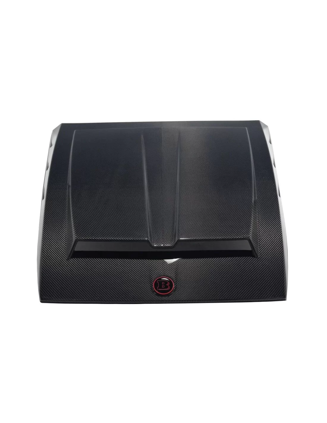  - logo & Emblems - Écope de capot à logo Brabus noir et rouge métallisé à 2 composants Mercedes W463 W463A W464 Classe G - 6 - 