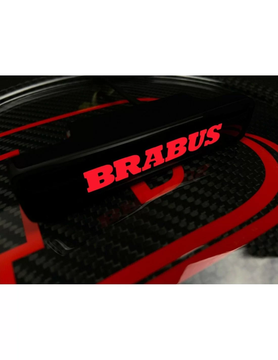  - logo & Emblems - Brabus estilo rejilla frontal rojo led iluminado logotipo insignia emblema para Mercedes-Benz - 2 - Compre e