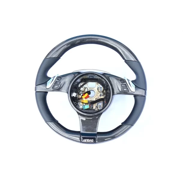  - Steering Wheels - ポルシェカイエン ステアリングホイール カーボンレザー - 1 - Steering Wheels ポルシェカイエン ステアリングホイール カーボンレザー