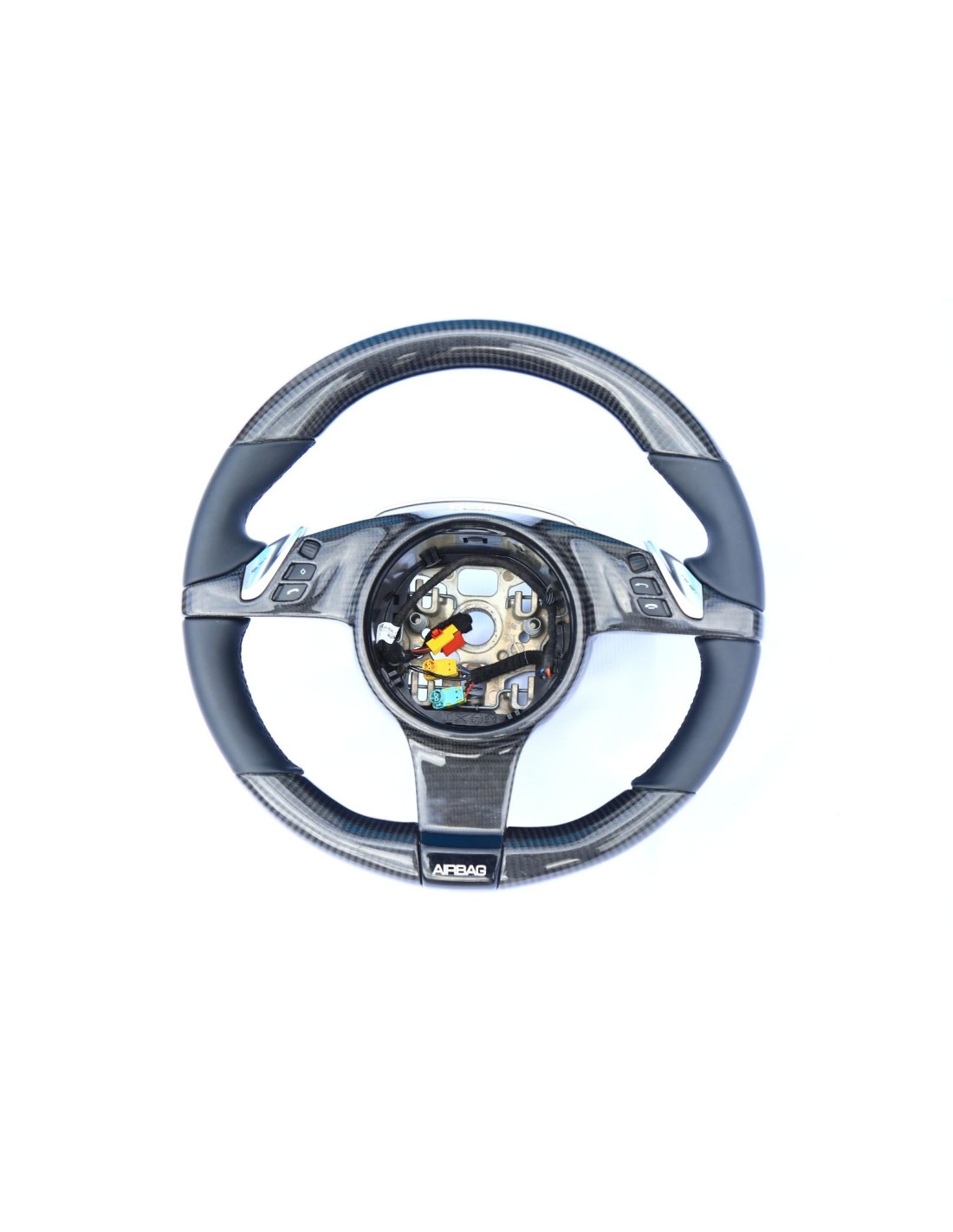  - Steering Wheels - Porsche Cayenne Ratt i kolfiberläder - 1 - Förbättra din Porsche Cayenne med den här premiumratten i kolfib